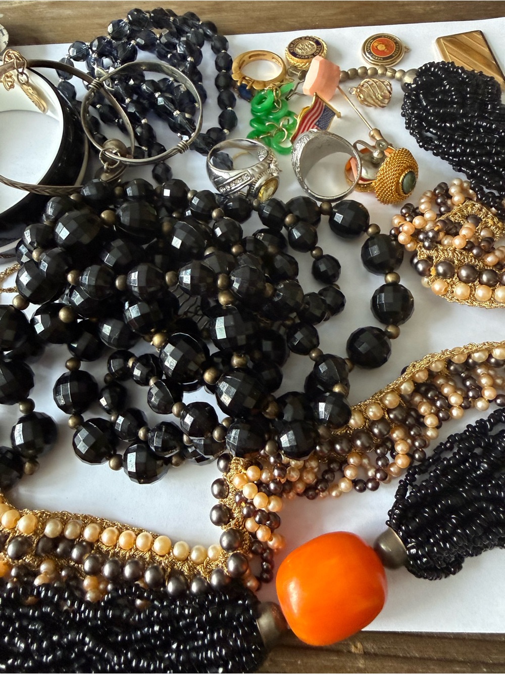 Vintage Women’s Jewelry lot Necklaces, Bracelets. Earrings, Rings